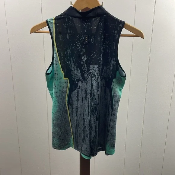 SOLD Jamie Sadock NWT Sleeveless Patterned Gold Shirt Spring 61 - Picture 3 of 3